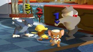 Tom and Jerry in War of the Whiskers HD Jerry Vs Tom Vs Spike Vs Duckling