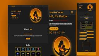 How to Design a Responsive Portfolio Website with HTML, CSS & JavaScript  | Sanika Coder