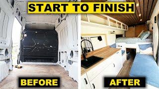 DIY CAMPER VAN CONVERSION FULL BUILD TIMELAPSE