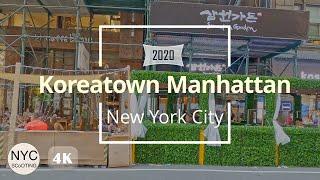 4k60 New York City: Koreatown Manhattan Tour Video NYC (2020)