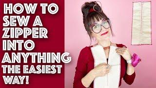 How To Sew a Zipper Into Anything The Easiest Way | Sew Anastasia