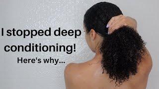 I STOPPED deep conditioning my hair for MORE moisture & hair growth!! | AbbieCurls