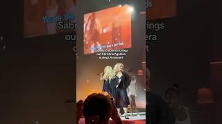 Sabrina Carpenter brings out Christina Aguilera in LA concert