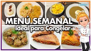  MENÚ SEMANAL IDEAL para CONGELAR  Ahorra TIEMPO y DINERO Cocinando 1 DÍA a la SEMANA ⏱ 