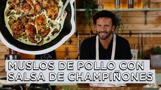 Pollo en salsa de champiñones | Receta fácil y deliciosa #ChefOropeza