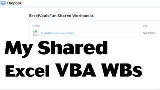 Link to ExcelVbaIsFun Sample Workbooks Using Dropbox