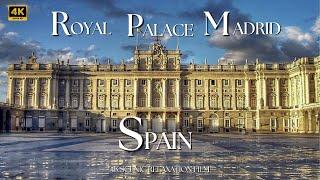 Flying Over Royal Palace of Madrid, Spain - Video Made with Google Earth Studio #castle #palace #4k