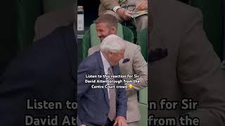 The #Wimbledon crowd rises for Sir David Attenborough  #Shorts #Tennis