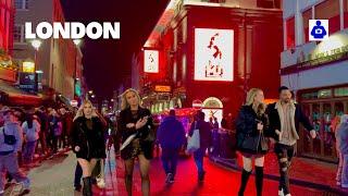 London Walk  Nightlife, West End, Piccadilly Circus to SOHO | Central London Walking Tour [4K HDR]