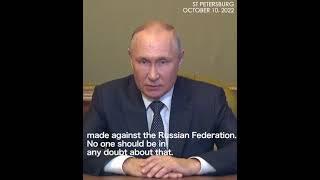 Putin after Kyiv blasts: Strikes on Ukraine the response to 'acts of terrorism' on Russian territory