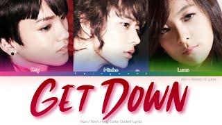 SHINee (샤이니) KEY+MINHO ft. LUNA (f(x)) Get Down Color Coded Lyrics (Han/Rom/Eng)