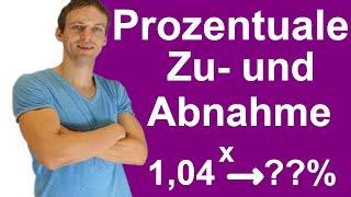 Exponentialfunktion - Einführung, Prozentuale Zu- und Abnahme | LehrerBros