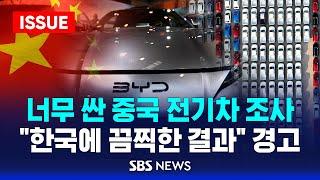 너무 싼 중국 전기차 보조금 조사.."한국에 끔찍한 결과" 보복 시사 (이슈라이브) / SBS