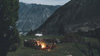 Camping in a Tent in Pakistan Rakaposhi Basecamp