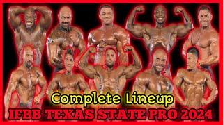 2024 IFBB TEXAS STATE PRO Complete Lineup Result of 10 Contestants