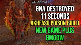 QUEEN GNA DESTROYED IN (11 SECONDS) - New Game Plus -AKHAFASU Poison Build - God Of War Ragnarok