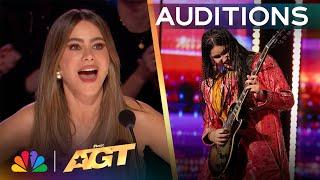 10-Year-Old Guitarist Maya Neelakantan Performs "Last Resort" | Auditions | AGT 2024