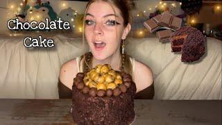 CHOCOLATE CAKE MUKBANG! (Vegan) (No Talking)