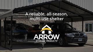 Arrow Carport, 20 ft. x 20 ft. x 7 ft. Eggshell