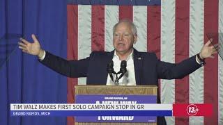 Democratic nominee for vice president Tim Walz full speech in Grand Rapids