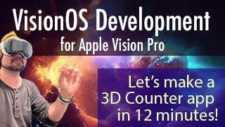 VisionOs Development: Let's make a 3D Counter App in just 12 minutes