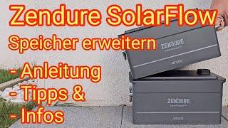 Speicher erweitern: Anleitung, Tipps & Infos Zendure SolarFlow für Balkonkraftwerke,Batterie AB1000