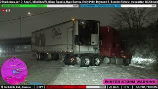 MAJOR ARKANSAS SNOW STORM (1/9/25) - (Live Storm Chase Archive)