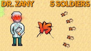 DR. ZANY VS 5 SOLDIERS | POCKET ANTS CHALLENGE