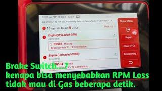 Tiba" RPM Losss tidak mau di Gas,  apakah penyebabnya Brake Switch...???