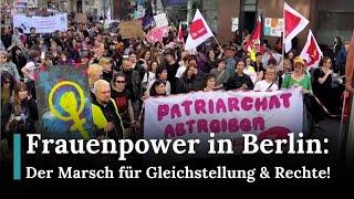 Internationaler Frauentag in Berlin: Frauen fordern GLEICHSTELLUNG und GLEICHEN Lohn!  |RND | AQ1E