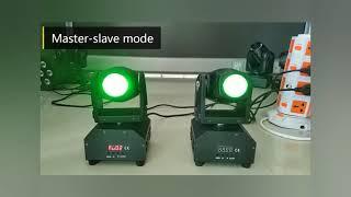 MINI Moving head stage lights UKing (How to use with DMX?)