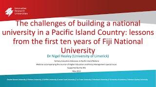 The challenges of building a national university in a Pacific Island Country