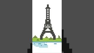 Eiffel Tower pixel art 