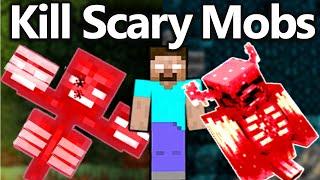 7 SCARIEST Minecraft Mobs (And How To Defeat Them) | Kill Wither, Warden, Piglin Brute & more!