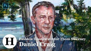 Fashion Illustration for Thom Sweeney - Daniel Craig