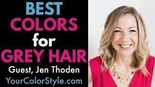 Best Colors for Grey Hair? Hear PRO COLOR TIPS for Gray Hair by Jen Thoden