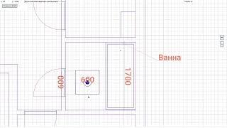 Проект санузла двушки распашонки. Планировка ванной комнаты.