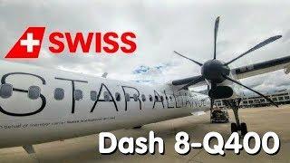 ️TRIP REPORT | SWISS / Austrian Airlines (Economy) | Stuttgart - Zürich | Bombardier Dash8 Q400