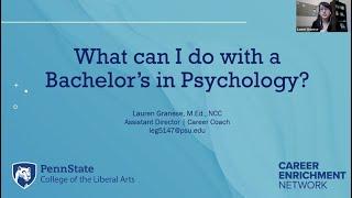 What can I do with a bachelor’s degree in Psychology?