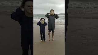 the myers family at the beach #michaelmyers #halloween #shorts