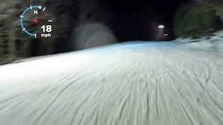 Crotched Mountain Night Skiing Super Nova easy green trail