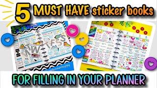 ⭐My TOP 5 MUST HAVE ⭐ Sticker Books for filling in my Happy Planner!  ️