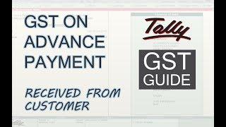 GST On Advance Payment Received From Customer in Tally | GST in Tally ERP 9