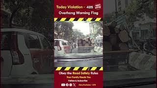 Today Violation 425 Overhang warning Flag #otr #safety #oversizeload