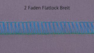 Einfädeln der baby lock desire3 / 2 Faden Flatlock Breit