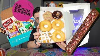 Taco Bell Decades Box, Krispy Kreme Pie Donuts, International Snacks & More Mukbang Cheat Day! 