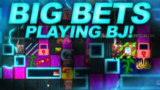 PLAYING BLACKJACK! - BIG BETS! #teamnaz (Growtopia CASINO)