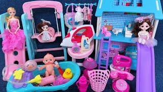 11 Minutes Satisfying with Unboxing Barbie Princess House，Swing&Slide Toys Collection Review | ASMR