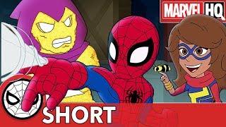 Spidey & Ms. Marvel Save The Bees! | Marvel Super Hero Adventures - Sticky Mittens | SHORT