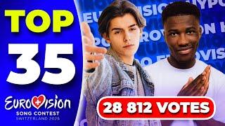 Eurovision 2025 | Top 35 - Voted By 28 812 People